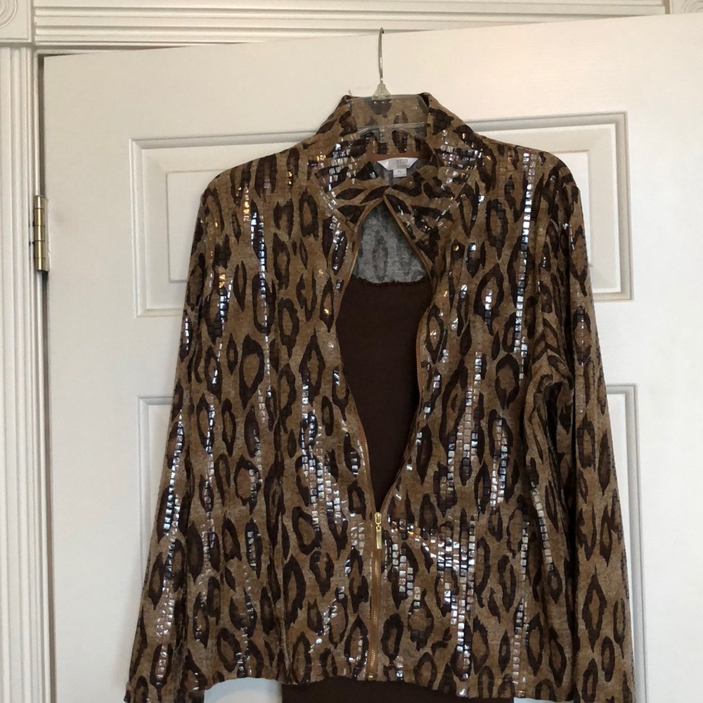 Animal Print Jacket with Shimmer